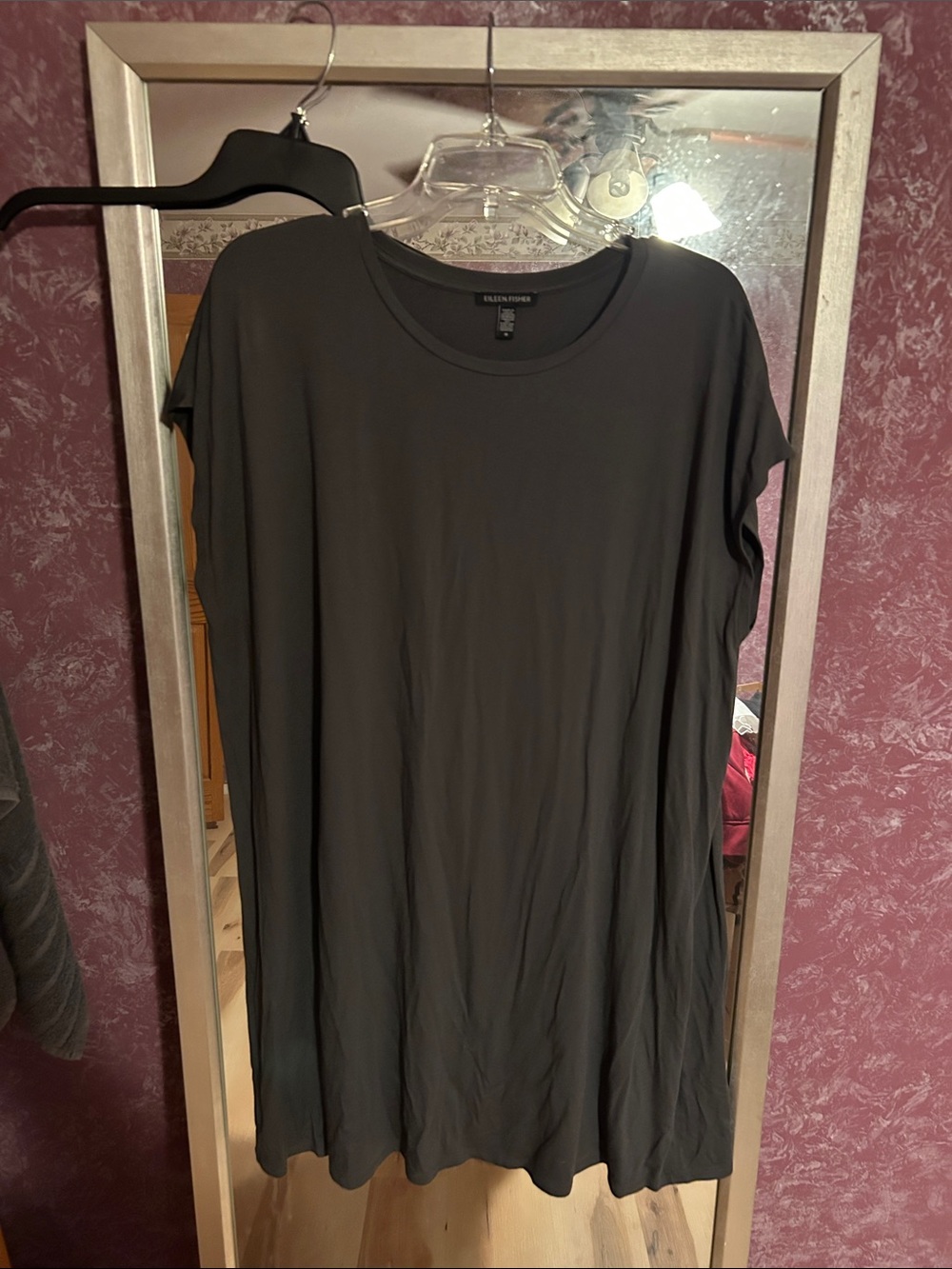 Eileen Fisher Charcoal Gray Short-Sleeve dress
